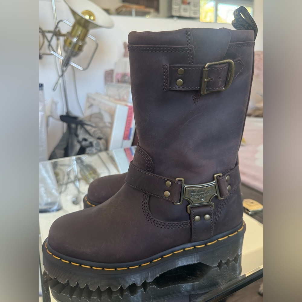 NWOT Dr. Marten’s Anistone HI Leather Biker Boots